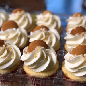 The “Nana” Puddin Cupcakes by Washington, DC bakery Tissy Sweets Bakery & Cafe are light and fluffy banana cupcakes are filled with "Nana" puddin' filling and topped with rich vanilla buttercream, Nilla wafers and a banana chip. 